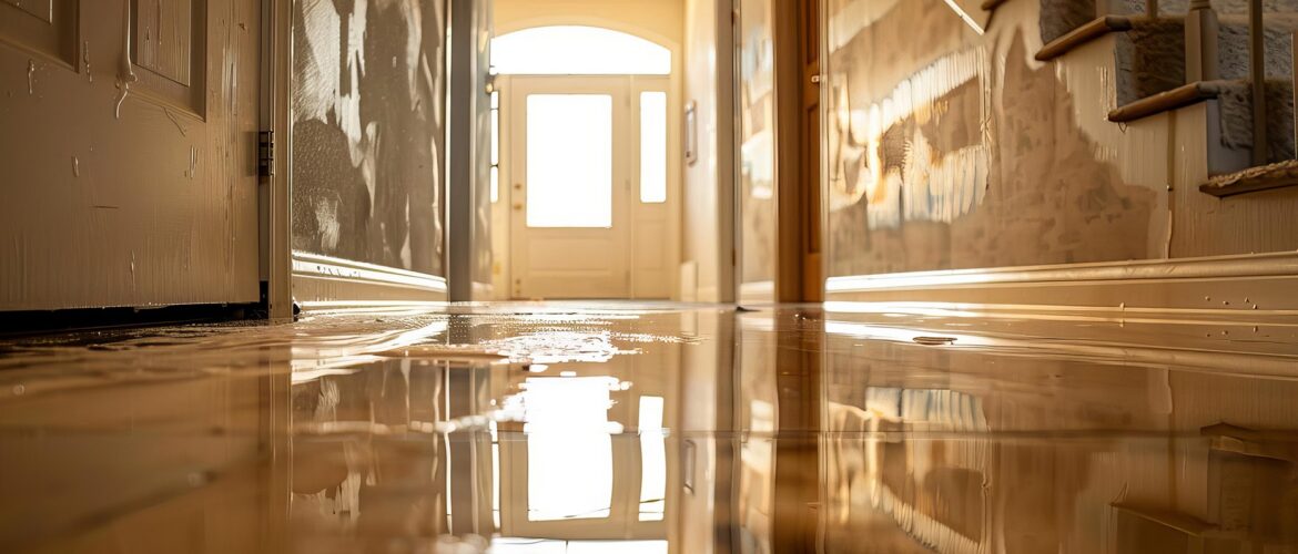 flooded interior highlighting extensive water damage and need fo flooded interior highlighting extensive water damage and need fo